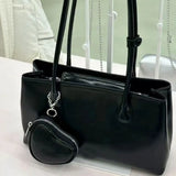 KYLETHOMASW  -  Korean Style Red Shoulder Bags Purse Women Versatile Pu Leather Y2k Handbag Ladies Large Capacity Underarm Bag