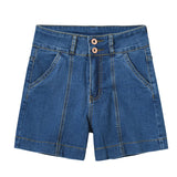 KYLETHOMASW  -  New Summer Women High Waist Wide Leg Denim Shorts Casual Solid Straight Short Jeans Variety Pants Korean Fashion Streetwear