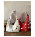 KYLETHOMASW  -  Luxury Design Y2k Aesthetic Office Lady Shoulder Bags Elegant All Match Dots Women's Handbags Korean Chic Fashion Underarm Bag