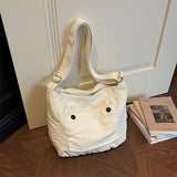 KYLETHOMASW  -  Korean New Women's Handheld Single Shoulder Retro Large Capacity Office Commuter Fashion Tote Bags