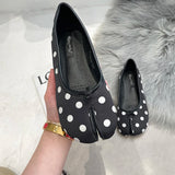 KYLETHOMASW  -  Polka Dot Women Retro Flats Mocasines Ballerina Shoe Japanese Style Tabi Ninja Shoes Split Hoof Toe Boat Shoes Female shoes