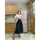 Kylethomasw Cross Bandage Black Sexy Women Streetwear Casual Split Hem Asymmetric Long Skirts High Waist Ladies  New Vestido Fashion