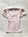 KYLETHOMASW  -  New Fashion Sweet Sexy Bow Slim Tops Women Japanese Chic Floral Casual Kawaii T-Shirt Aesthetic Lovely Cute Retro Blouses