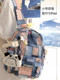 KYLETHOMASW  -  Japanese Harajuku Vintage Girl Schoolbag Casual All-match Denim Mini Backpacks Niche Personality Design Bags