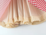 KYLETHOMASW  -  Sexy Red Plaid Print Halter Dress Women Slim Low Waist Spliced Khaki Wood ears Lining Swing Ball Gown Short Dresses Summer Robe
