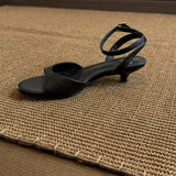 KYLETHOMASW  -  Summer New Gentle Retro Casual Simple Fashion Comfortable Kitten Heel Commuting Elegant Sandals for Women