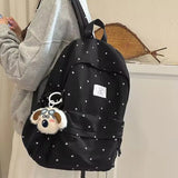 KYLETHOMASW  -  New Niche Polka Dot Backpack Fashion Simple Large Capacity Student Backpack Travel Storage Bag Back To School Women's Bags