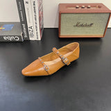 KYLETHOMASW  -  Tuizhi French-style shallow mouth soft Mary Jane shoes, summer new rivet retro niche lightweight