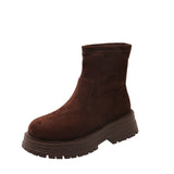 KYLETHOMASW  -  Women Chelsea Ankle Boots Autumn 2025 Suede Snow Short Botas Platform Mid Heels Women Shoes Designer Brand Casual Sport Boots