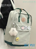 KYLETHOMASW  -  Schoolbag Female High School Students Retro Contrast College Style School Junior Students Casaul Laptop Backpack Girls