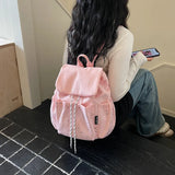 KYLETHOMASW  -  New Korean Girl Backpack Niche Design Star Drawstring Teenage Youth Schoolbag for Women Cute Sweet Lightweight Small Backpack
