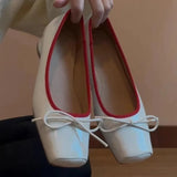 KYLETHOMASW  -  Patent Leather Fashion Mary Jane Shoes Women Pumps Shallow Women Shoes Bow Low Heel Elegant High Heels Female Zapatos De Mujer