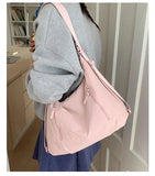 KYLETHOMASW  -  New Solid Simple Zipper Women's Handbags Streetwear Office Lady Shoulder Underarm Bag Y2k Aesthetic Fashion Chic Backpacks