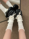 KYLETHOMASW  -  White Thick Heel Internal Heightening Light Mouth Polka Dot Single Shoes Women Match Skirts Fashion Versatile Mary Janes