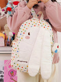 KYLETHOMASW  -  Cartoon Big Rabbit Ear Mochila Large Capaci Bag Student Mochilas Mujer 2026 New Hit Color Bolsas Bags for Woman Backpack