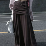 KYLETHOMASW  -  Vintage Harajuku Long Skirts Women Y2k Streetwear Maxi Skirt Gothic Retro Fashion Autumn Winter Solid Skirt Aesthetics