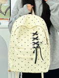 KYLETHOMASW  -  Dot Mochilas Mujer Bandage Bow Mochila Teenage Girls Bag Portable Lightweighte Bolsas Student Backpack Travel Bags for Woman