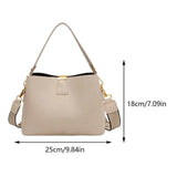 KYLETHOMASW  -  Women Luxury Shoulder Bag Large Capacity Daily Tote Handbag Adjustable Strap Bucket Crossbody Bag Ladies Outdoor Bag