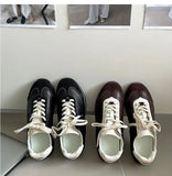 KYLETHOMASW  -  Women's Retro Design Casual Flat Casual Sports Single Shoes New Autumn Shallow Mouth Versatile Comfortable Lace Up Sneakers