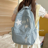KYLETHOMASW  -  Plaid Star School Backpack Large Capacity Mochila Travel Mochilas Shopper Bag Student Bolsas Feminina Daily Casual Backpacks