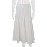 KYLETHOMASW  -  Summer New Hot Selling Fashionable Temperament Elegant Slim Fit Versatile Loose Solid Color Skirt
