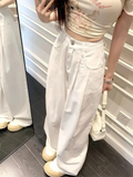 KYLETHOMASW  -  Pleated Wide Leg Jeans With a Hanging Feel Women's Summer Thin Design New High Waisted Loose Fit Slimming Straight Leg Mop Pants