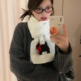 KYLETHOMASW  -  Sweet Hot Girl Japanese Style Cute Dog Knitted Scarf Women's Autumn/Winter Warm Scarf Fashion Female Trendy Accessories