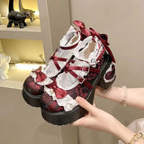 KYLETHOMASW  -  New Princess Shoes with Elegant Temperament Soft Sole Lace Lolita Original Thick Heel Height Increasing Mary Jane Single Shoe