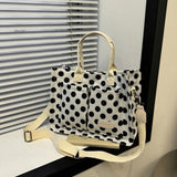 KYLETHOMASW  -  Women Stylish Crossbody Bag Large Capacity Polka Dot/Floral Chic Hobo Bag Adjustable Strap Multi-pockets for Party Vacation