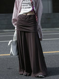 KYLETHOMASW  -  Vintage Harajuku Long Skirts Women Y2k Streetwear Maxi Skirt Gothic Retro Fashion Autumn Winter Solid Skirt Aesthetics