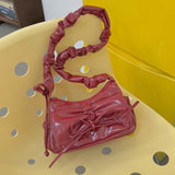 KYLETHOMASW  -  Fashion Bow Women's Bag 2025 Summer New Single Shoulder Underarm Drawstring Pleated Crossbody Square Bags