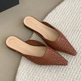 Kylethomasw Summer Hollow Flat Women's Slippers Comfortable Soft Bottom Non-slip Casual Fashion Sandals Women Pantuflas Mujer