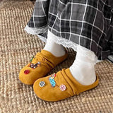 KYLETHOMASW  -  Retro Cute Women Slippers Design Ruffles Applique Fashion Pantuflas Spring Summer Outdoors Non-slip Soft Female Flipflop