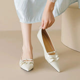 KYLETHOMASW  -  Summer New Wave Design Women's Flat Shoes Pointed Toe Shallow Slip-on Female Single Shoes Solid Color Versatile Ladies Footwear