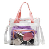 KYLETHOMASW  -  Women Clear Shoulder Bag Waterproof Transparent Tote Handbag Large Capacity Casual Crossbody Bag Summer Fitness Handbag