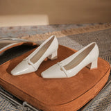 KYLETHOMASW  -  Single Shoes Femininity Thick Heel Skirt Versatile High Heels Womens New Fashionable Comfortable Square Head Women's Pumps