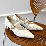 KYLETHOMASW  -  Pointed Toe High Heels Women Mary Jane Shoes Sexy Sandals 2025 Summer New Luxury Dress Shallow Shoes Fashion Pumps Mujer Zapatos