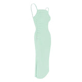 KYLETHOMASW  -  Women New Sling Dresses Spring Summer Streetwear Fashion Elegant Maxi Dress Solid Sexy Backless Female Dress Club Party Clothing