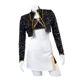 KYLETHOMASW  -  Mira Cosplay Costume Wig Shoes Black Coat Singing Suit Song-Promotion Costume Women Halloween Party Role Playing Outfit