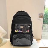 KYLETHOMASW  -  Cute Girl Small Appetite Transparent Ita Bag Female Korean All-match Students' Transparent Display Large-capacity Shoulder Bags