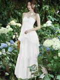 KYLETHOMASW  -  Korea Sweet Fairycore Halter Long Dress Elegant Chic Ruffles Birthday Party Dress Summer Casual A-line Vestidos Female New Robe