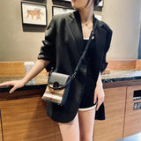 Kylethomasw Genuine Leather Casual Shoulder Bag 2024 New Ladies Lattice Luxury Crossbody Bag Fashion Trend Women Mobile Phone Bag