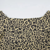 KYLETHOMASW  -  One neck loose leopard print long sleeved spicy girl personality off the shoulder lazy casual versatile T-shirt