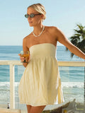 KYLETHOMASW  -  Summer New Style Pure Cotton Camisole Dress Resort Style Loose Short A-line Skirt for Women