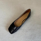 KYLETHOMASW  -  leather patchwork flat shoes woman soft bottom slip on loafers solid color OL working shoes woman comfy mocasines big size 43