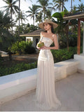 KYLETHOMASW  -  Chic Beach Vacation Long Dress Shiny Sequin Tulle Floor-Length Off-Shoulder Women's Dress Summer High-End Sensation Gown