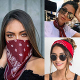 Kylethomasw Fashion Scarf Bandana Headwraps For Women Girls Kids Vintage Four Seasons Square Hair Scarve Sports Hairscarf Bohemian Headbands