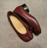KYLETHOMASW  -  Spring Summer Microfiber Leather Split Toe Women Pumps Fashion Pleated 3.5cm Low Heeled Tabi Soft Soles Loafers Shoes