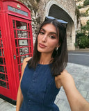 KYLETHOMASW  -  British Minimalist Women's Single Breasted Denim Vest Tank Tops Sleeveless Jacket Women