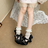 KYLETHOMASW  -  Lolita Elegant Heavywork Gorgeous Bridal High Heel Shoes New Ribbon Hymn Lolita Shoes lo Shoes